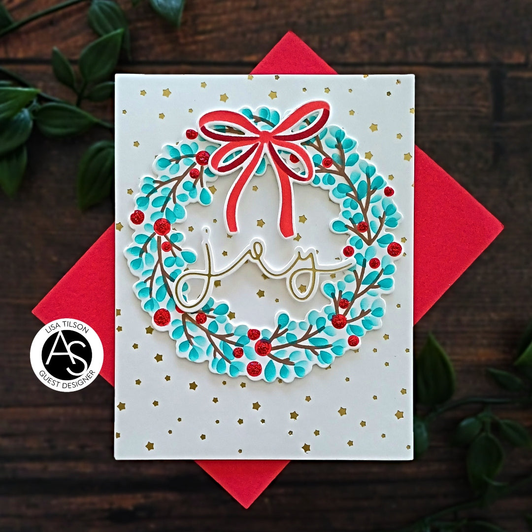 Holiday Wreath & Branch Stencil & Die Set