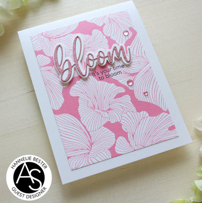 Abstract Floral Background Press Plate – Alex Syberia Designs, BetterPress System compatible, die-cutting, cardmaking supplies