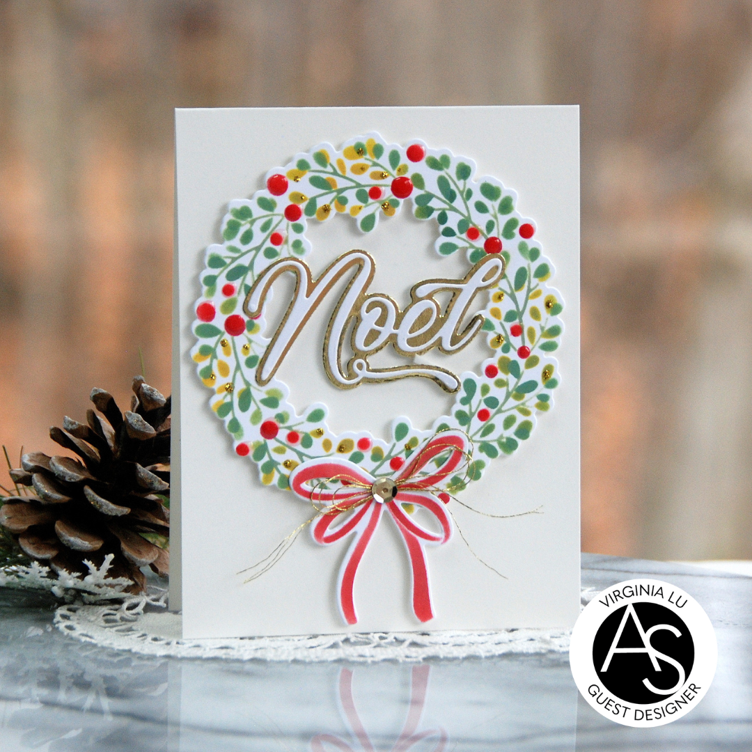 Holiday Wreath & Branch Stencil & Die Set