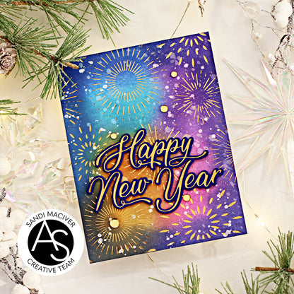 Happy New Year Hot Foil Plate