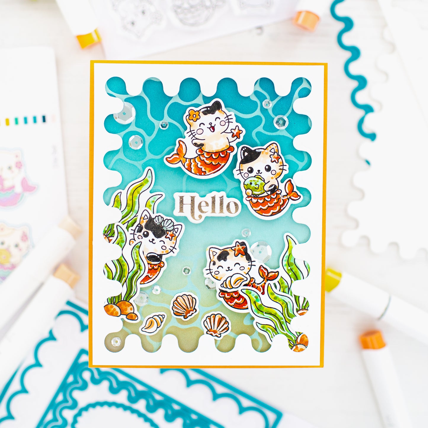 Mermaid Kitties Stamp & Die