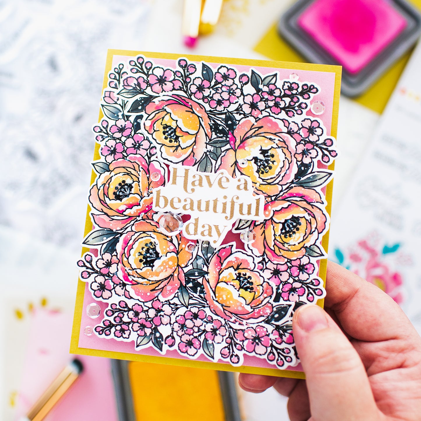 Peony Corners Stamp Set