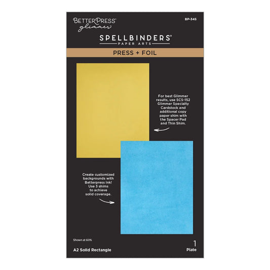 A2 Solid Rectangle Press + Foil Plate - Spellbinders