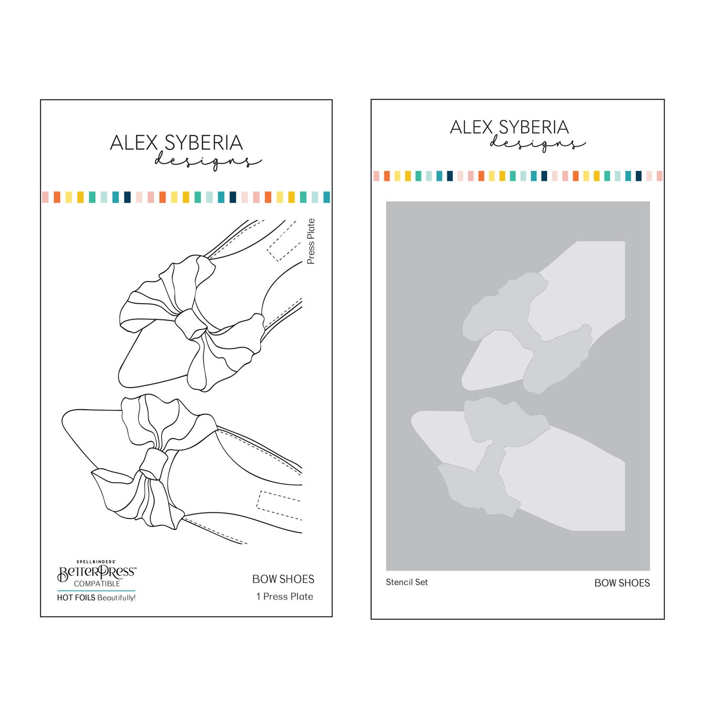 Bow Shoes Press Plate & Stencil Set Bundle