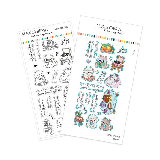 Cozy Tea Time Stamp & Die Bundle