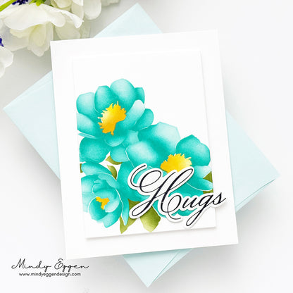 Hugs in Bloom Press/HotFoil Plate/Die Set & Stencil Set Bundle