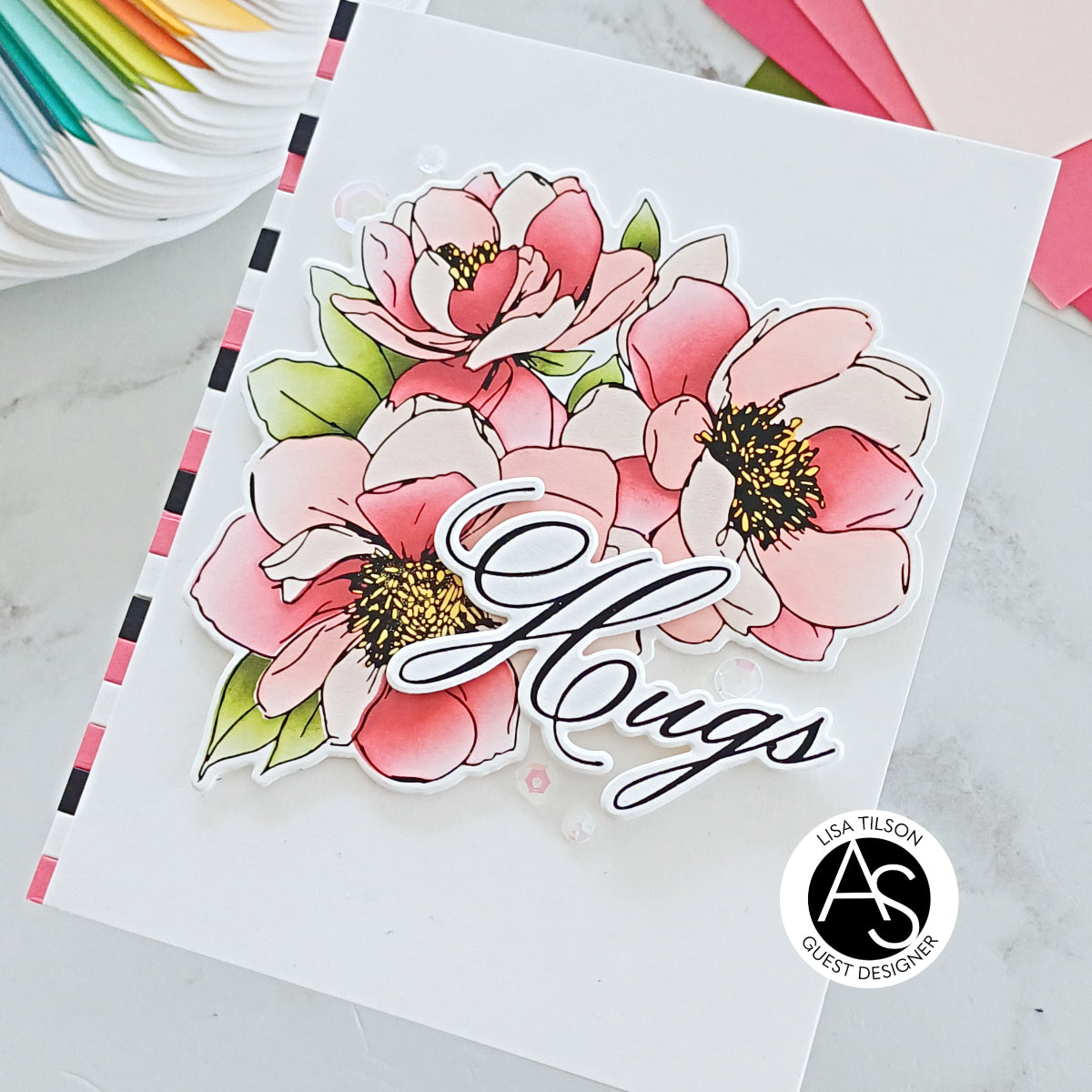 Hugs in Bloom Press/HotFoil Plate/Die Set & Stencil Set Bundle