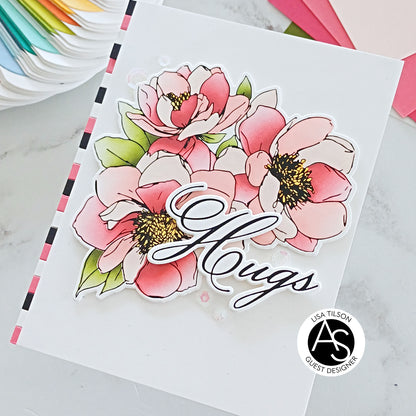 Hugs in Bloom Press/HotFoil Plate/Die Set & Stencil Set Bundle