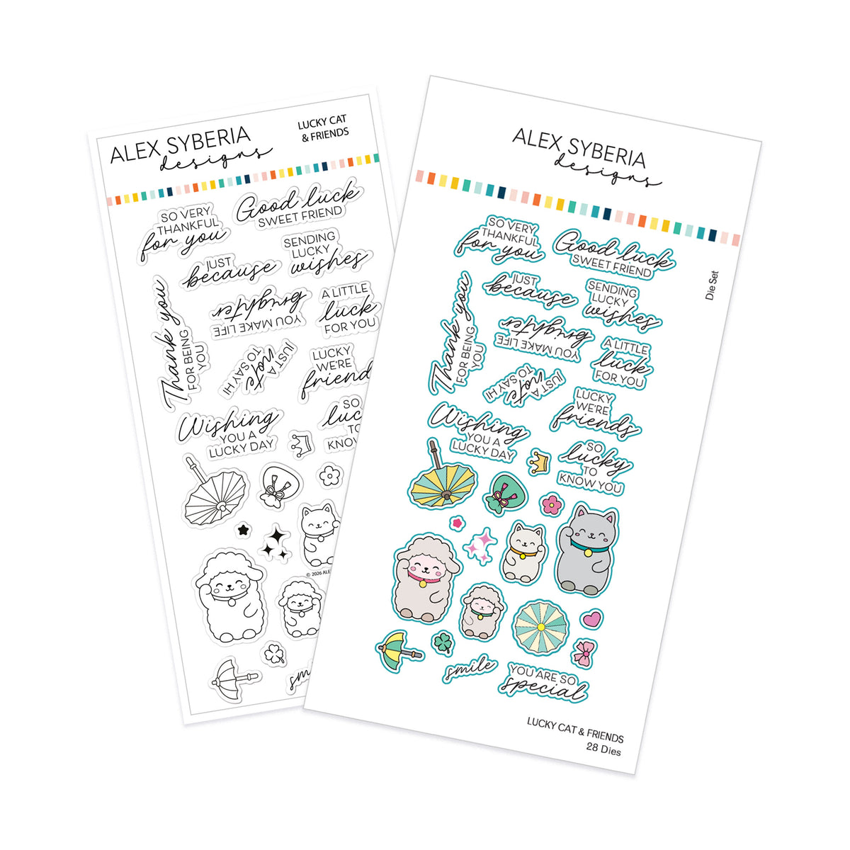 Lucky Cat & Friends Stamp & Die Bundle