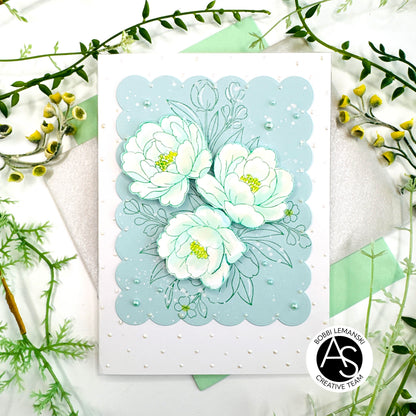 Lush Peony Bouquet Press+Foil Plate