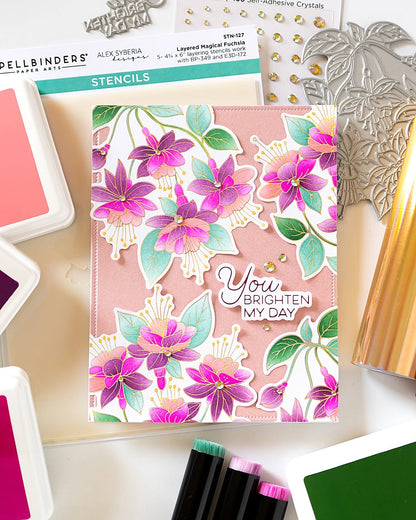 Magical Fuchsia Alex Syberia Press Plate Spellbinders 