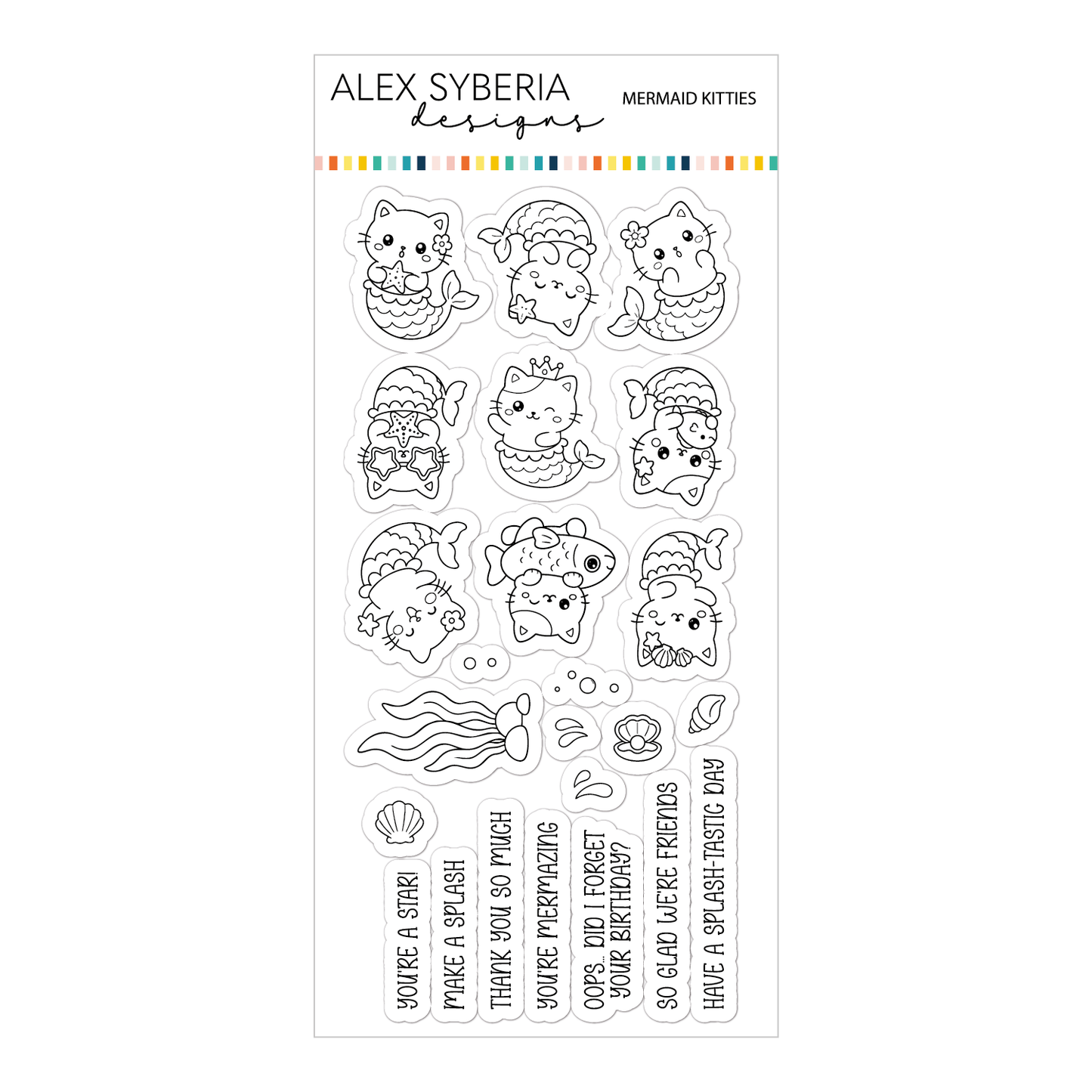 Mermaid Kitties Stamp Set