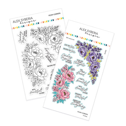 Peony Corners Stamp & Die Bundle