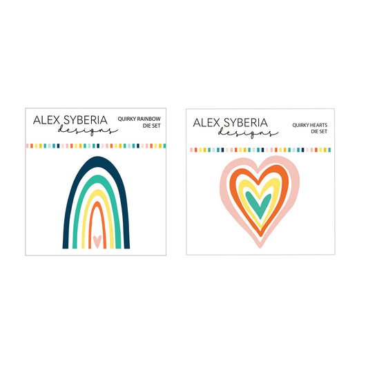 Quirky Hearts & Quirky Rainbow Die Bundle
