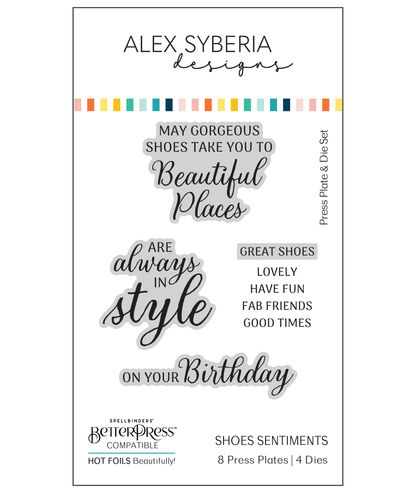Shoes Sentiments Press Plate & Die Set