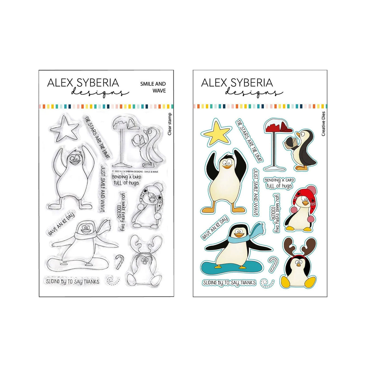 Smile and Wave Stamp & Die Set Bundle