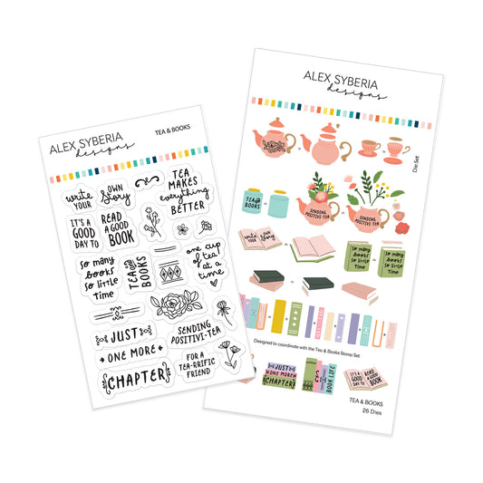 Tea & Books Stamp & Die Bundle