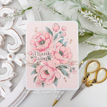 Lush Peony Bouquet Press + Hot Foil Plate & Stencil Bundle