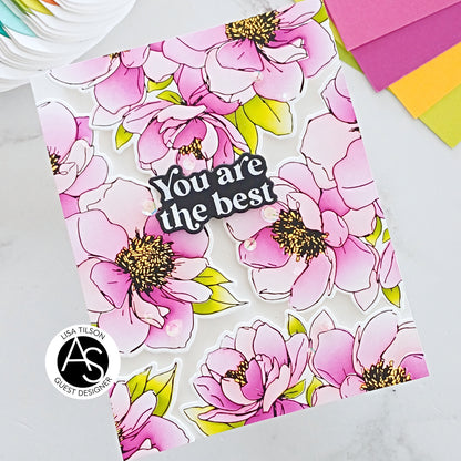 Hugs in Bloom Stencil Set