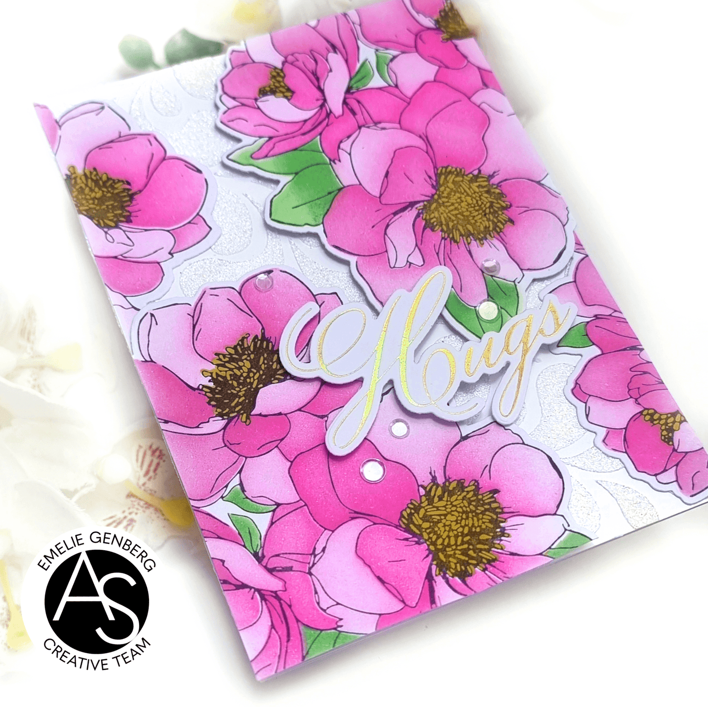 Hugs in Bloom Press/HotFoil Plate/Die Set & Stencil Set Bundle