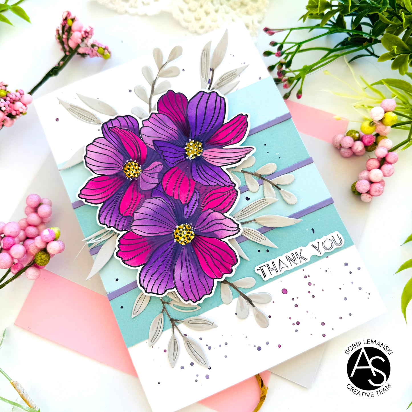 Minimalist Flowers Press Plate & Die Set & Stencil Bundle