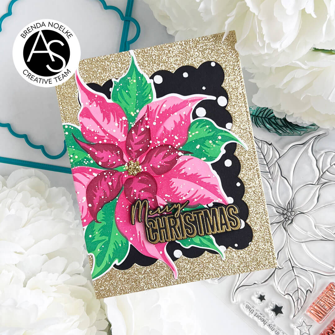 festive-poinsettia-alex-syberia-designs-stamps-dies-stencil-hotfoil-scrapbooking-christmas-holiday-collection-newyear-handmade-coloring-tutorial-scrapbooking-album-stencils-cardmaking-greeting-cards-ink-blending-hot-foiling-ink-blending-copic-coloring-mixed-media-scrapbooking-albums-layouts