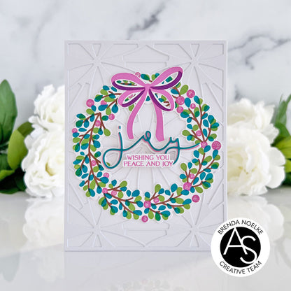 Holiday Wreath & Branch Stencil & Die Set