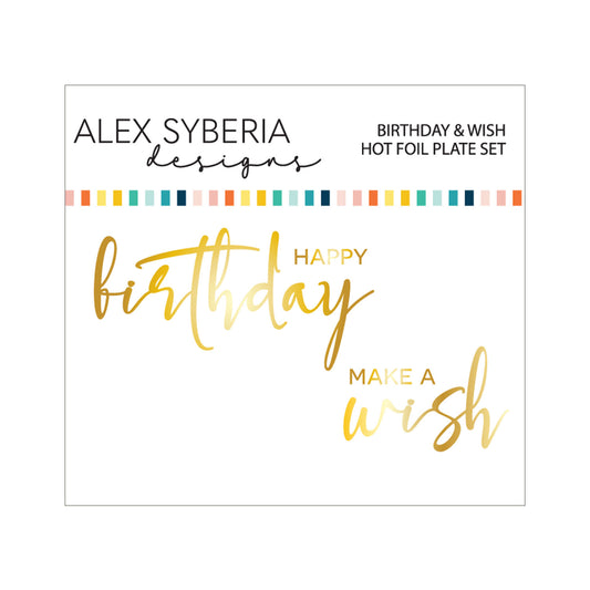 Birthday & Wish Hot Foil Plate Set