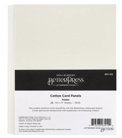 Spellbinders - BetterPress Cotton 8-1/2 x 11" Sheets Pebble