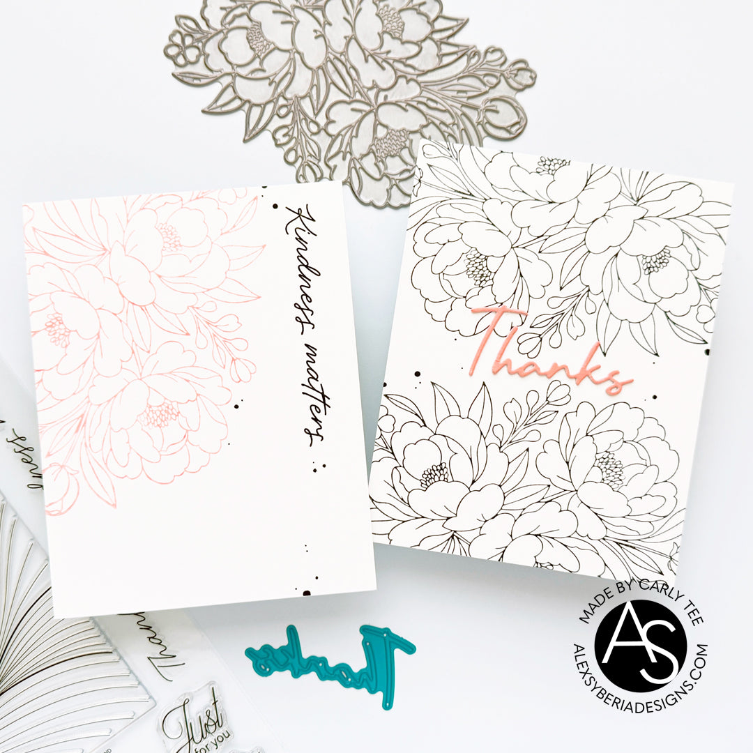 Lush Peony Bouquet Press+Foil Plate