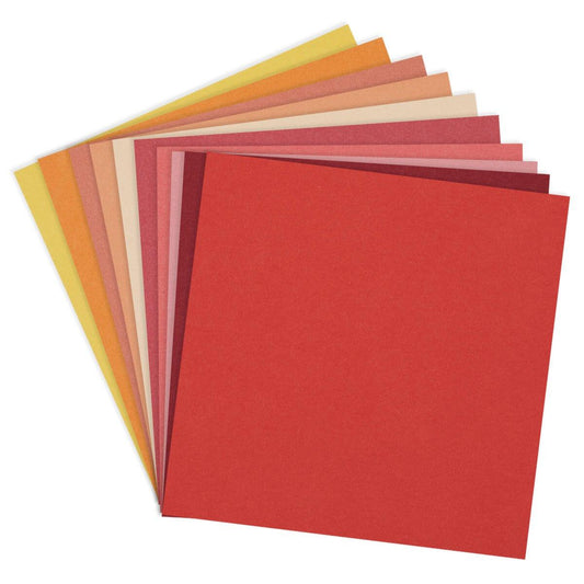 Spellbinders - Warm Assortment ColorWheel Cardstock 12" x 12" - 20 Sheets