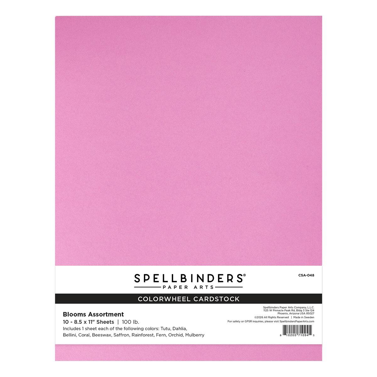 Spellbinders - Blooms ColorWheel Cardstock Assortment A4 - 10 Sheets