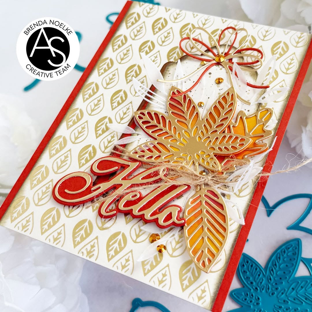 Tiny Autumn Leaves Hot Foil Plate