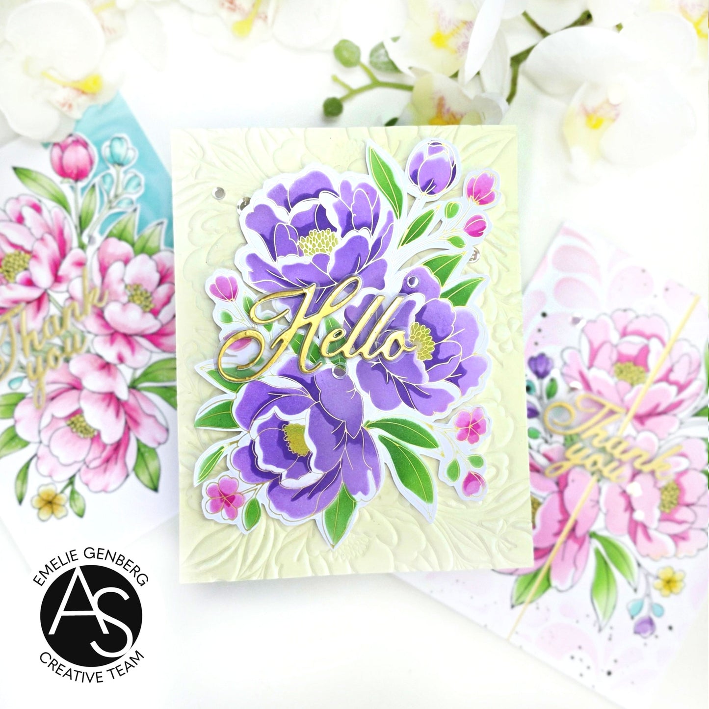 Lush Peony Bouquet Press+Foil Plate