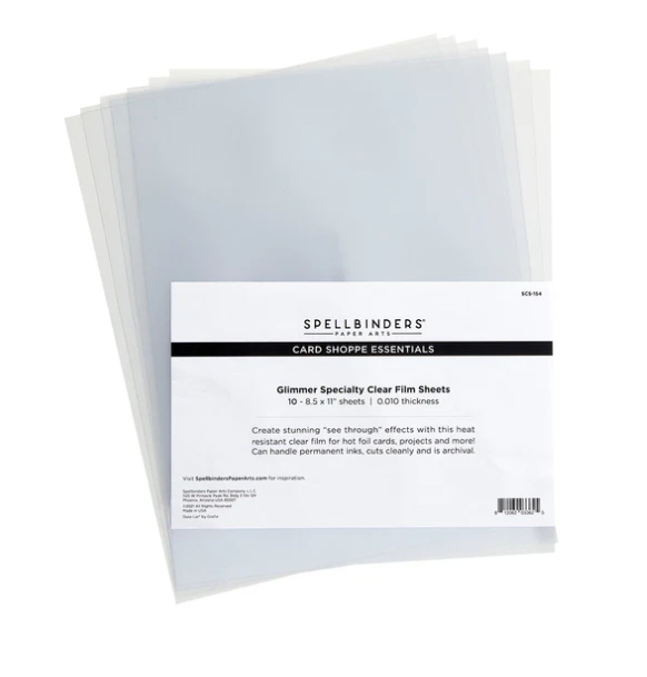 Spellbinders - Glimmer Specialty Clear Film – 10 pack