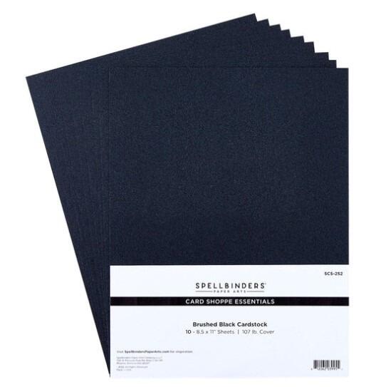 Spellbinders - Brushed Black Cardstock - 8.5 x 11"