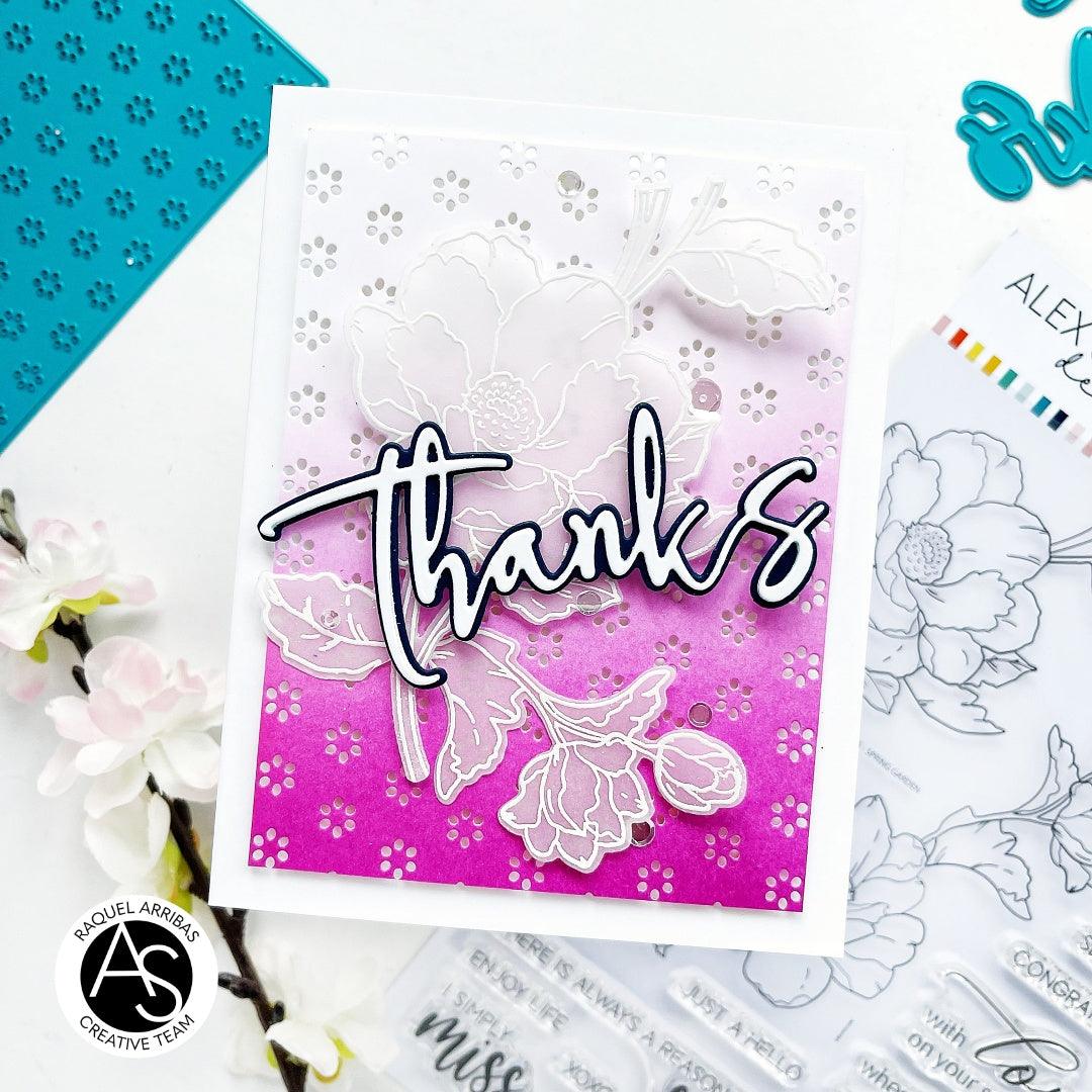 tiny-flowers-cover-A2-die-australia-uk-usa-alex-syberia-designs-cardmaking-scrapbooking-stamps-stencils-coloring-shop-blog-tutorials-thanks-die-vellum-embossing-cardmakers