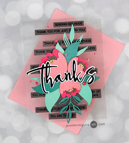 Expressing Gratitude Sentiments Die Set - Alex Syberia Designs