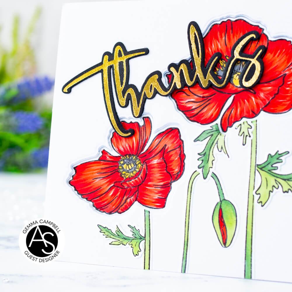 thanks-hot-foil-plate-alex-syberia-designs-die-poppies-stamps